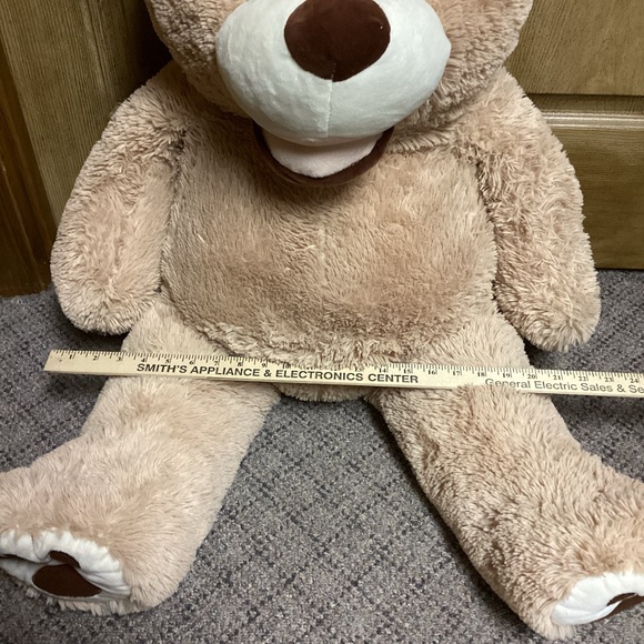 Giant 36” Plush Tan & Brown Stuffed Teddy Bear NEW - Picture 4 of 10